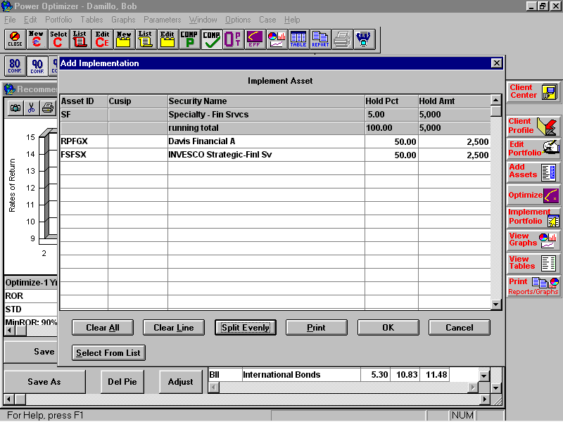 Asset Allocation Software