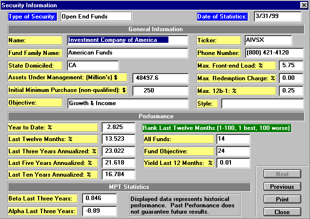 Asset Allocation Software