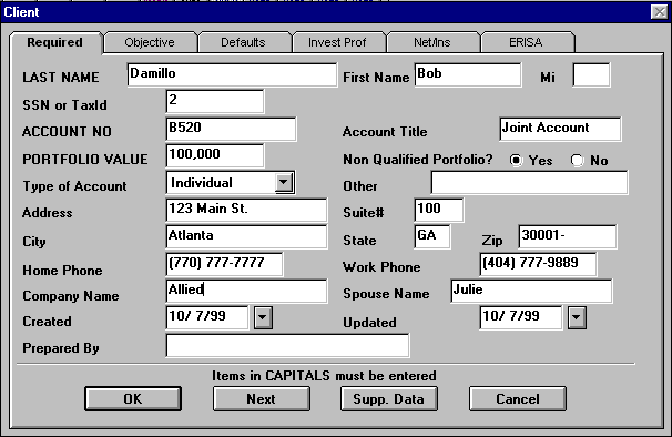 Asset Allocation Software