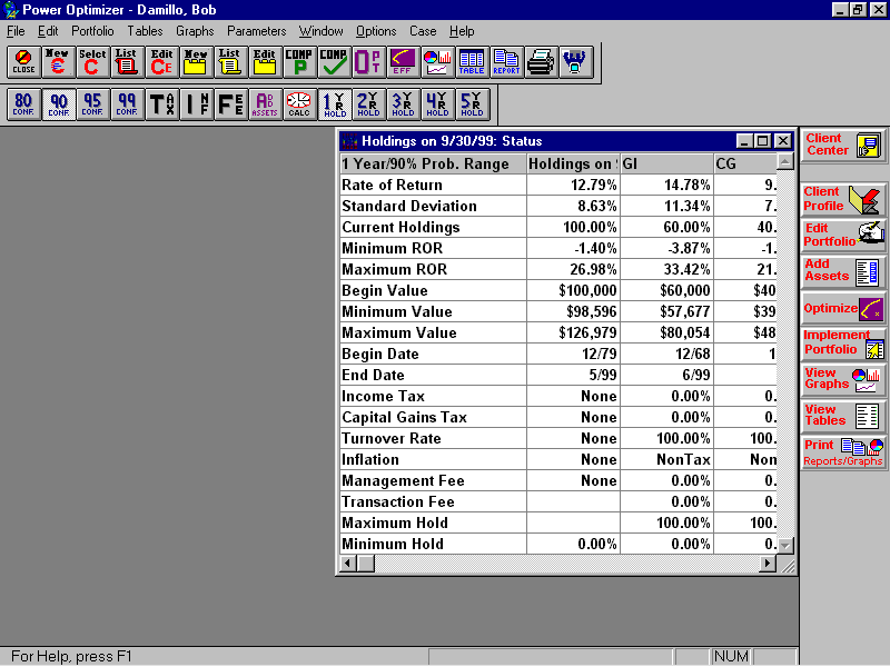 Asset Allocation Software